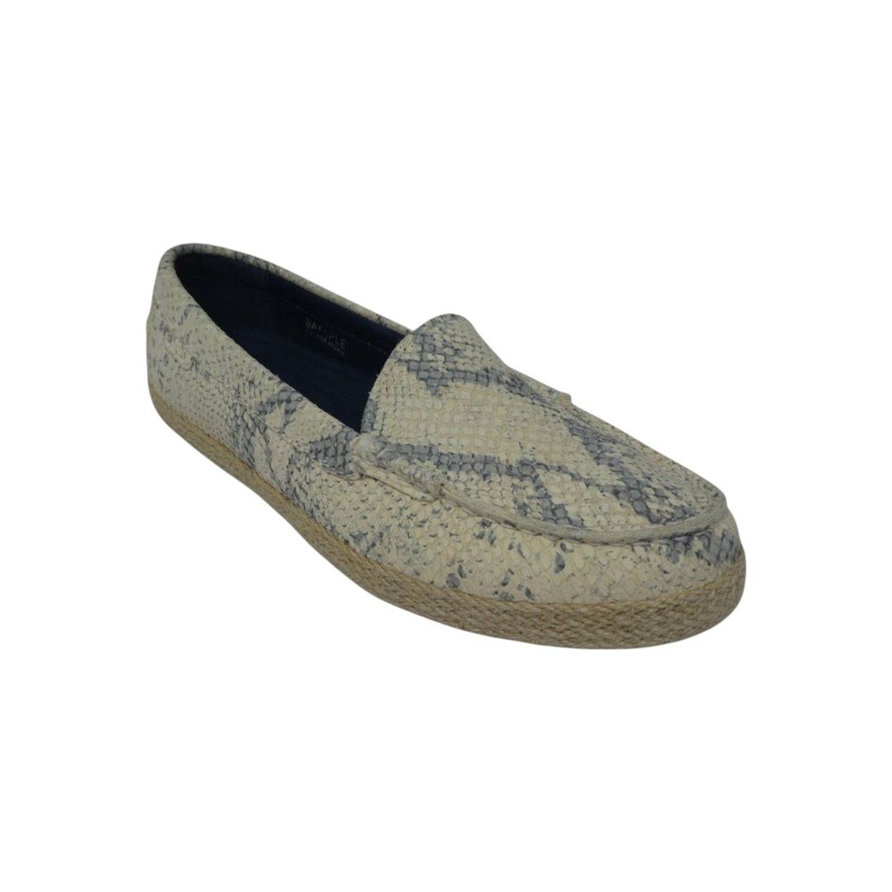 Nantucket Nantucket Snakeskin Print Leather Espadrille Flats Loafers Womens 9